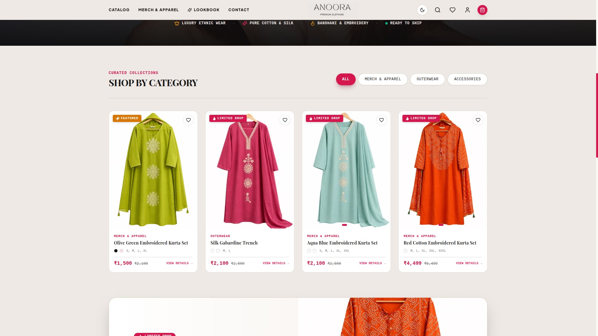 Anoora Premium Fabrics & Fashion Lookbook