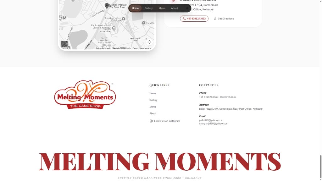 Melting Moments Bakery Services Showcase